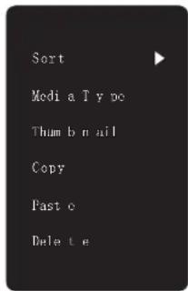 Sort Modi a T y dc Thumb b n ail Copy Past o Delete