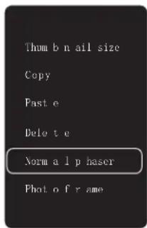 Thum b n ail size Copy Paste e Delete e Norm a l p baser Photo of r ame