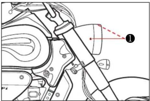 Technical diagram of a motorcycle seat assembly with labeled parts and a numbered annotation