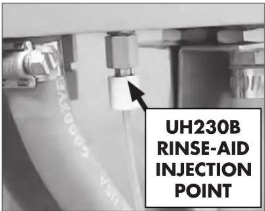UH230B RINSE-AID INJECTION POINT