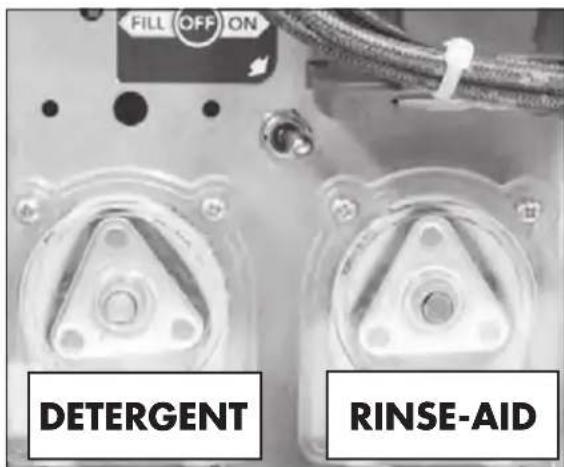 FILL OFF ON DETERGENT RINSE-AID