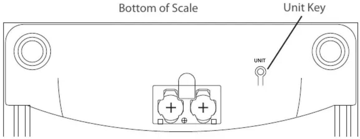 Bottom of Scale Unit Key UNIT