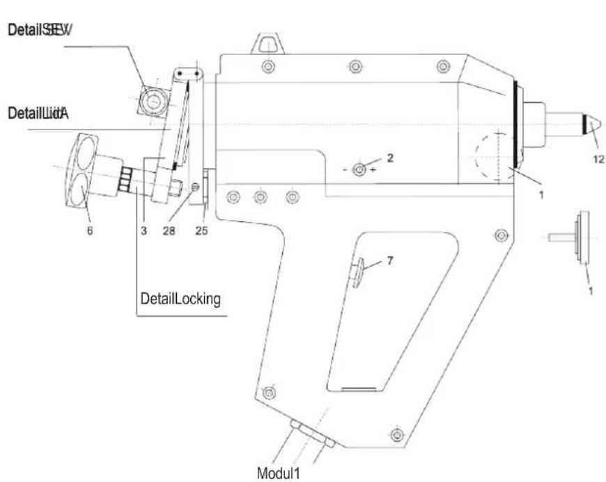 DetailSEW DetailLidA 6 3 28 25 DetailLocking 2 12 1 7 Modul1