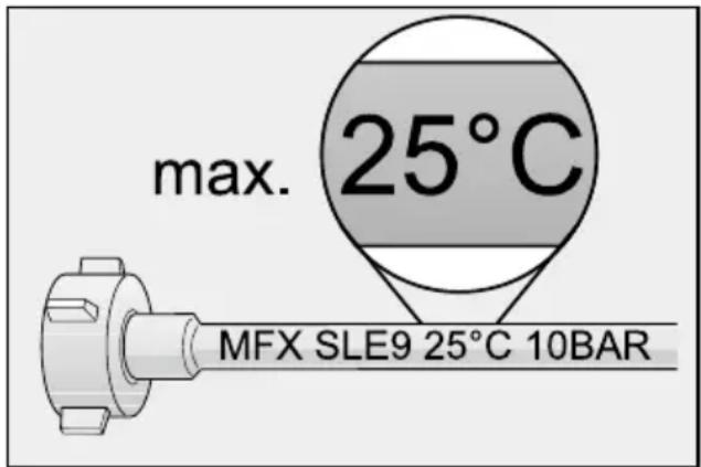 max. 25°C MFX SLE9 25°C 10BAR