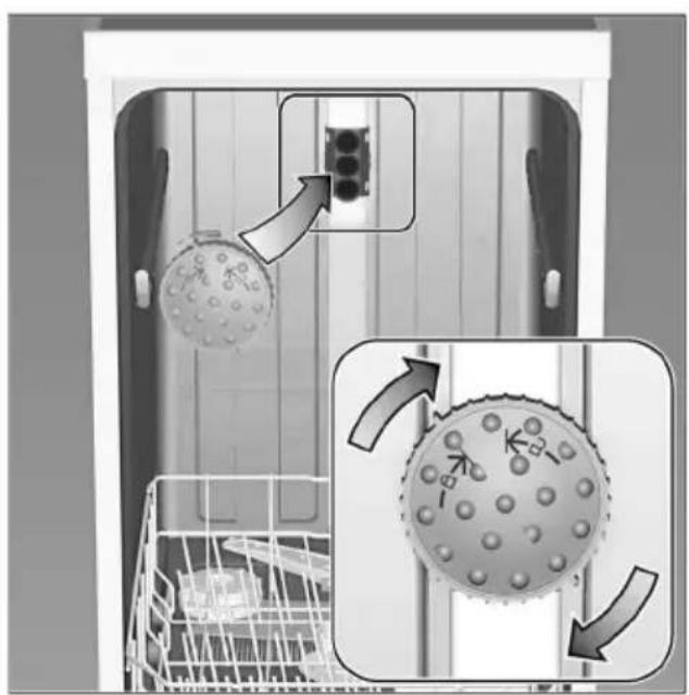 Diagram illustrating a food delivery or storage system with labeled components and directional arrows indicating flow or movement.