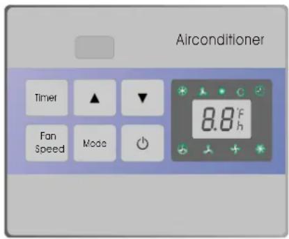 Airconditioner Timer ▲ ▼ Fan Speed Mode 8.8°F h