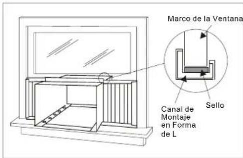Marco de la Ventana Canal de Montaje en Forma de L Sello