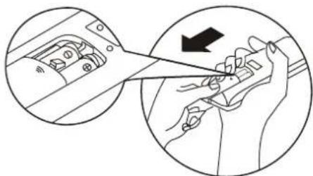 Diagram showing a hand holding a tool inside a vehicle's dashboard, with an inset close-up of the dashboard (no text or symbols present)