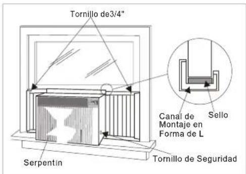 Tornillo de3/4" Canal de Montaje en Forma de L Sello Tornillo de Seguridad Serpentin