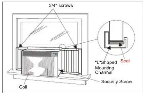 3/4" screws Coil "L"Shaped Mounting Channel Security Screw Seal