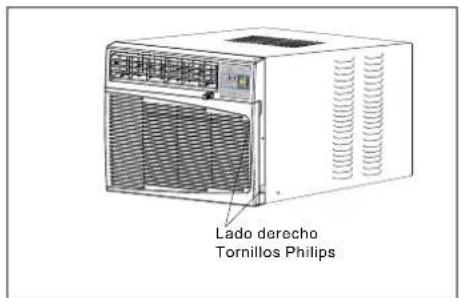 Lado derecho Tornillos Philips
