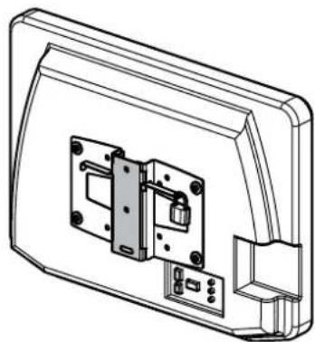 Technical line drawing of a device casing with internal components (no text or symbols)