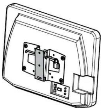 Technical line drawing of a device casing with internal components (no text or symbols)
