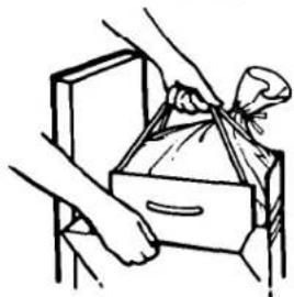 Illustration of hands exchanging a gift box with a ribbon (no text or symbols)