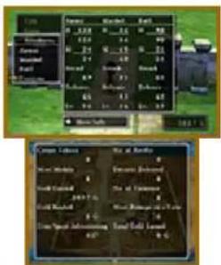 Game interface screenshot showing menu options and a table with game names and titles in Chinese