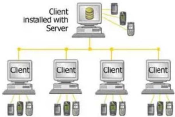 Wasp MobileAsset Pro Web Module - ② Server with Client and 4 Clients - 1