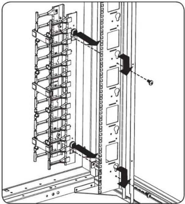 Tripp Lite SRCABLEVRT6 - SR42UBWD Installation: Side-Facing (SRCABLEVRT3 only) - 1