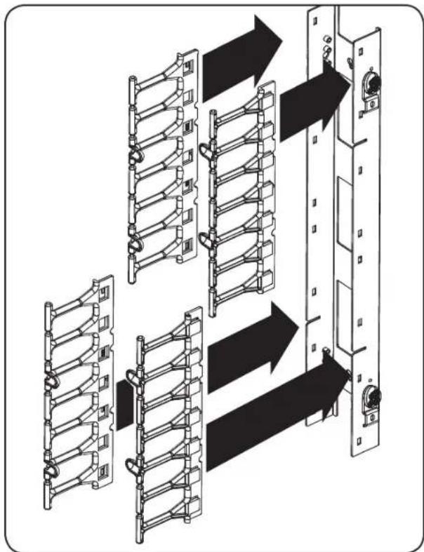 Tripp Lite SRCABLEVRT6 - SR42UBWD Installation: Side-Facing (SRCABLEVRT3 only) - 1