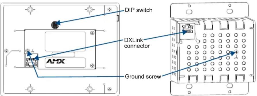 DIP switch DXLink connector AMX Ground screw