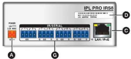 IPL PRO IRS8 POWER 12V 777 0.5A MAX + - IR/SERIAL 1 2 7 8 7 8 7 8 7 8 7 8 7 8 7 8 7 8 7 8 7 8 7 8 7 8 7 8 7 8 7 8 7 8 7 8 7 8 7 8 7 8 7 8 7 8 7 8 7 8 7 8 7 7 8 GS G GS S G GS S G GS S G LAN /PoE D C G