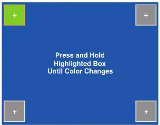Press and Hold Highlighted Box Until Color Changes
