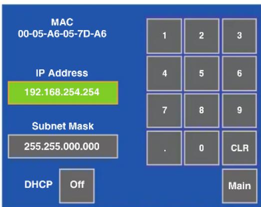 Extron TLP 350CV - DHCP - 1