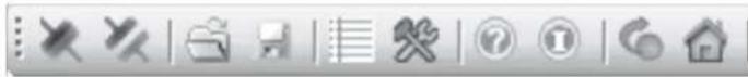 Toolbar with application icons including file, folder, image, and home functions
