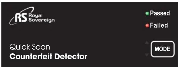 RS Royal Sovereign Passed Failed Quick Scan Counterfeit Detector MODE