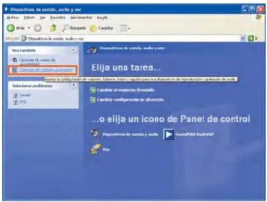Dispositions de sender, audio y ver Actions Edit View Evento Documentos Acjuta Abita Ajustada Corder Dispositiva de sender, audio y ver Vera tanadora Coneores de sender de comptroller Elija una tarea... Selective problemes Sendai PPO Dispositiva de sender, audio y ver Elija una tarea... Concluir el exocerta de sender Concluir configuración de all-arrents ...o elija un icono de Panel de control Dispositiva de sender y audio Eviu/PAX Audio/SP Ver
