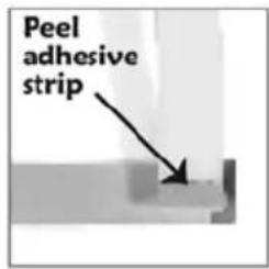 Peel adhesive strip