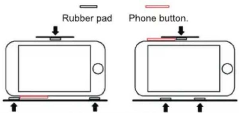 Rubber pad Phone button.