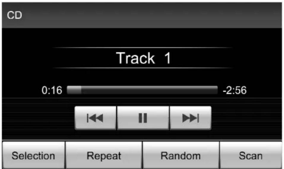 CD Track 1 0:16 -2:56 Selection Repeat Random Scan