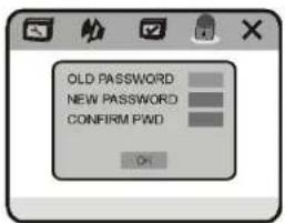 OLD PASSWORD NEW PASSWORD CONFIRM PWD On