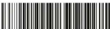 Black and white barcode image with vertical lines and a central dot