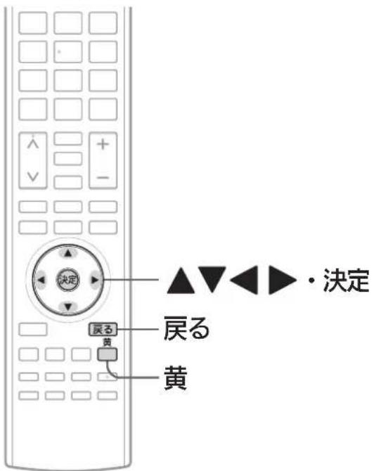 決定 ▲▼◀▶・決定 戻る 黄 戻る 黄