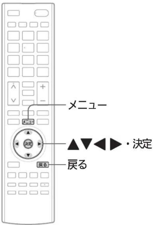 メニュー メニュ 決定 戻る 戻る・決定