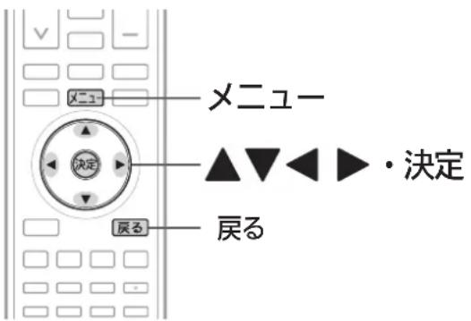 メニュー 決定 戻る メニュー ▲▼◀▶・決定 戻る