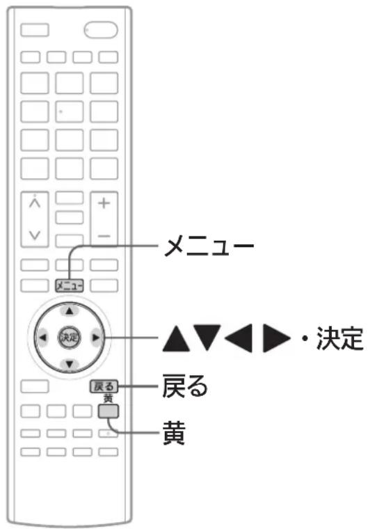 メニュー ▲▼◀▶・決定 戻る 黄 黄