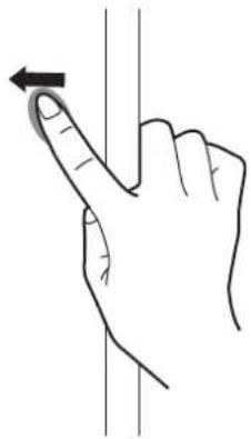 Line drawing of a hand pointing upward with a finger, no text or symbols present