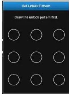 Set Unlock Pattern Draw the unlock pattern first.