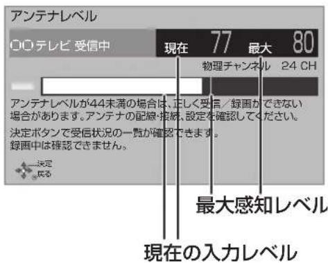 PANASONIC DMR-BRG2030 - アンテナレベルを確認する - 1
