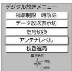 PANASONIC DMR-BRG2030 - 「アンテナレベル」を選び、決を押す - 1
