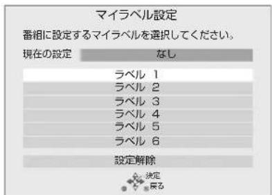 PANASONIC DMR-BRG2030 - マイラベル設定 - 1