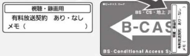 PANASONIC DMR-BRG2030 - B-CAS カードに付属の B-CAS カード シールを貼る - 1