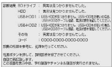 PANASONIC DMR-BRG2030 - 診断コードについて - 3