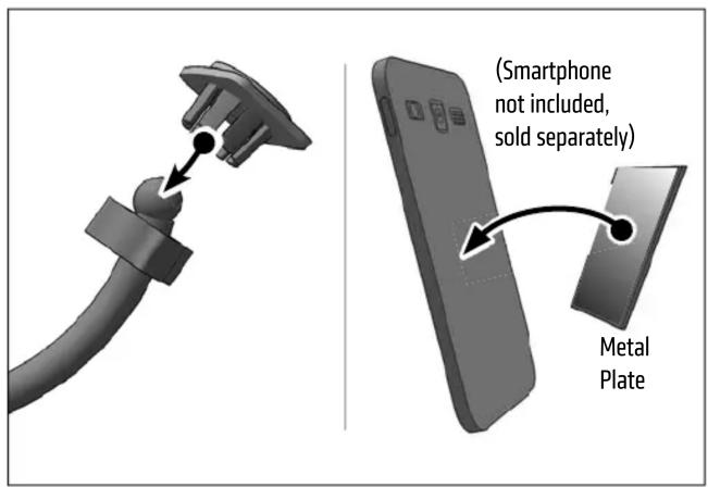 (Smartphone not included, sold separately) Metal Plate