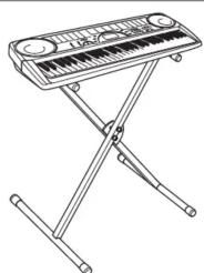 CASIO CS-2X - Stand Assembly / Mounting the Keyboard onto the Stand - 3