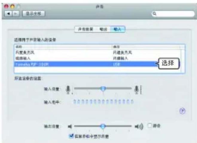 声音 显示全部 声有输出 输出 输入 选择用于声音输入的设备 名称 类型 内置夹光风 内置夹光风 线性输入 内接输入 Tapestry PJP-180K 记录 选择 听话设备的设置: 输入音量: C 输入电子: 输出音量: 在菜单栏中显示声音