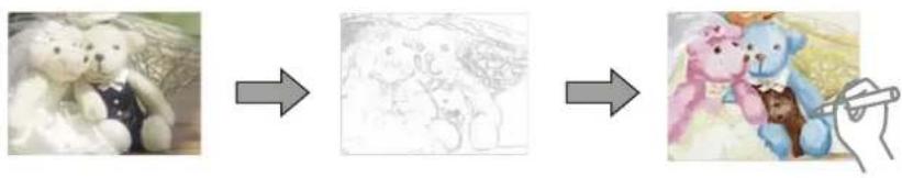 EPSON Colorio EP-810AB - 塗り絵印刷 - 1