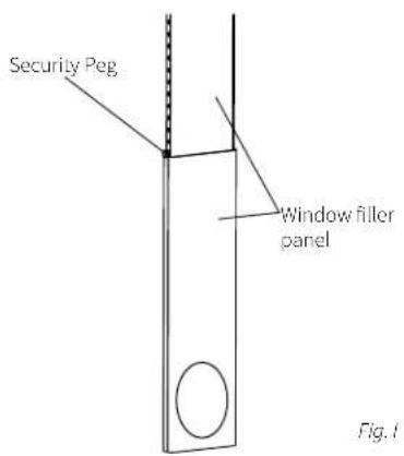 Security Peg Window filler panel Fig. 1